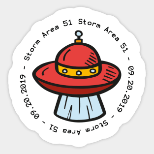 Storm Area 51 (UFO) Sticker